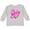 Athletic Heather, variant on Inktastic Breast Cancer Awareness- Pink Ribbon Around Heart Boys or Girls Long Sleeve Toddler T-Shirt