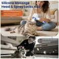 thumbnail image 4 of Dlopede Pet Steam Brush, 3-in-1 Steam Grooming Brush, Softens Fur & Reduces Static, Remove Tangled Loose Hair, Ideal for Long Short Hair and Bath-Hating Pets,  for Shedding Massaging Grooming., 4 of 8