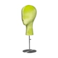 thumbnail image 1 of Soporte para pelucas, modelo de cabeza de maniquí, decoración del hogar, soporte para sombreros ajustable y estable, soporte de exhibición de pelucas Base Plata Verde, 1 of 10