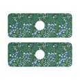 thumbnail image 7 of Yayeee Faucet Mat for Kitchen Sink 14.7" Diatomite Long Splash Guard Pad, Blue Flowers Pattern, 2 Pack, 7 of 7