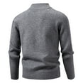 thumbnail image 3 of Betivan Men's Sweaters Quarter Zip Pullover Premium Cotton Comfort Mock Neck Striped Fall Winter Fashion Thermal Sweaters, 3 of 5