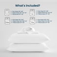 thumbnail image 6 of SLEEP ZONE 85gsm Bed Sheet Set, Microfiber Wrinkle-free Bedding set with 14" Pocket White, Queen, 6 of 15