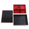 thumbnail image 2 of Fiambrera pequeña con tapa de madera veteada y temperatura ambiente con cinco compartimentos para comida, caja para sushi, fiambrera de comida rápida, 2 of 2