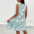 thumbnail image 6 of Summer Dresses for Womens 2025 Plus Size Fashion Sexy Fragmented Flower Tie Waist Wrapped Short Sleeved V-neck Dress, 6 of 8