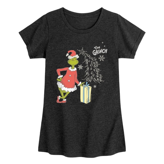 The Grinch - Grinch Present - Youth Girls Fitted Short Sleeve T-Shirt