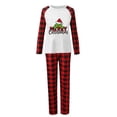 thumbnail image 2 of Conjuntos de pijamas navideños familiares a juego Grinch 2024, pijama de Grinch con parte superior y pantalones de pijama a cuadros, pijama de Grinch para niños y adultos para la familia, Mujer XXXL, 2 of 3