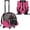 Pink, variant on KOPEKS Deluxe Backpack Pet Travel Carrier with Wheels - Heather Gray - Approved by Most Airlines - Large