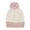 Pink, variant on Two Tone Knit Winter Beanie Hat with Pom (Women)