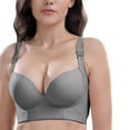 thumbnail image 1 of B91xZ Adjustable Strap Triangle Bra Adjustable Strap Soft Smoothing Wireless Bra,Gray 50, 1 of 5
