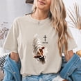 thumbnail image 4 of Jollimate Reaching Hand of Jesus T-Shirt, Jesus Is King Christian Graphic Tee, Religious Faith Shirt for Women, 4 of 6
