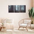 thumbnail image 6 of 3 Pieces Modern Foggy Forest Trees Landscape Artwork Canvas Prints Natural Landscape Pictures Paintings on Canvas Wall Art for Home Decoration Wall Decor Stretch Framed Ready to Hang - 12" x 16" x 3, 6 of 6