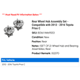 thumbnail image 2 of Rear Wheel Hub Assembly Set - Compatible with 2012 - 2016 Toyota Prius C 2013 2014 2015, 2 of 3