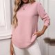 thumbnail image 5 of Tops de otoño para mujer,Blusa de mujer de color liso, manga larga, cuello redondo, estilo jersey, poliéster, informal, cómoda para el hogar y uso diario, sopatenor, 5 of 8