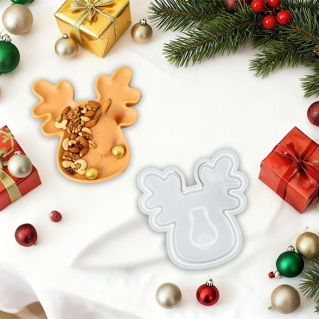 Silicone Christmas Mold Baking Tray, Flexible Holiday Cookie Candy Craft Making Tool, Reusable Non-Stick Design