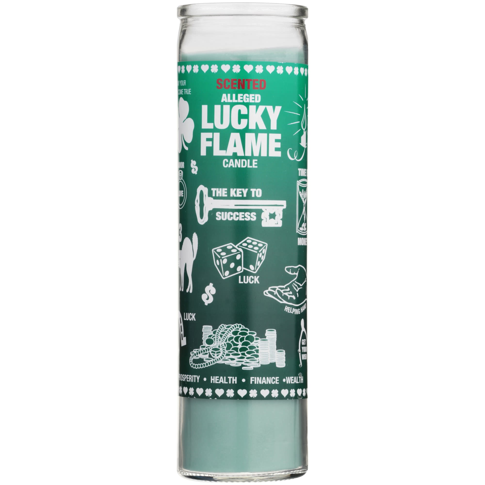 Scented Lucky Flame Candle, Religious Jar Candle, 9.87 oz, Single
