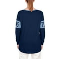 thumbnail image 5 of Women's New Era Navy Tennessee Titans Lace-Up Notch Neck Long Sleeve T-Shirt, 5 of 5