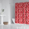 thumbnail image 2 of Red Christmas Pattern Shower Curtain 72"x84" ,Bathroom Decorative Shower Curtains Set with 12 Hooks,Modern Waterproof Washable Shower Curtain, 2 of 6