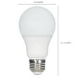 thumbnail image 2 of Satco 9.5W 120V 60W Equivalent Warm White 2700K A19 Medium Base E26 LED Light Bulbs Frosted (4-Pack) S39596, 2 of 11