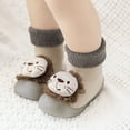 thumbnail image 4 of Kids Toddler Baby Boys Girls Solid Warm Knit Soft Sole Rubber Shoes Socks Slipper Stocking, 4 of 9