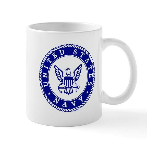 CafePress - US Navy Mugs - 11 oz Ceramic Mug - Novelty Coffee Tea Cup