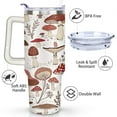 thumbnail image 3 of Retro Mushroom 40 Oz Tumbler with Handle Lid and Straw, Stainless Steel Double Walled Vacuum Insulated Cup, Cute Anniversary Wedding Birthday Gifts Tumbler for Women Men Friends Outdoor Indoor, 3 of 7