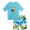 Blue Foam Dino, variant on Big Chill Boys' Rash Guard Swimsuit - 2 Piece Rash Guard and Swim Trunks for Boys (Sizes: 4-12)