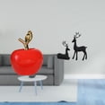 thumbnail image 2 of CarpNettore Ceramic Figurine Fruit Sculpture and Black Deer Statue Resin Reindeer Figurine for Home Cafe Study Room Living Room Balcony Holiday Decoration Artwork Ornament Gift, 2 of 8