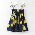 thumbnail image 2 of Vestido halter de limón para niñas Vestido floral de verano para niña bebé, 2 of 8