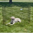 thumbnail image 4 of MidWest Home for Pets Metal Exercise Dog Playpen Without Door, 8 Panels, 4 Ground Stakes, Foldable and Portable Pet Playpen, 42 Inch High, Black, 4 of 7