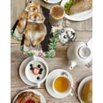 thumbnail image 4 of Easter Bunny Kitchen Dish Towels for Drying Dishes Set of 4, Spring Daisy Botanical Leaves Brown Wood Waffle Weave Microfiber Hand Tea Bathroom Towels Quick Dry & Absorbent Towel 15.7x23.6, 4 of 7