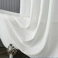 thumbnail image 4 of Vintage Textured Shower Curtain for Bathroom, 3D Embossed Ruffle Waterproof Heavy Duty Shower Curtain, Polyester Fabric Bath Curtain Set with 12 Hooks, 4 of 7