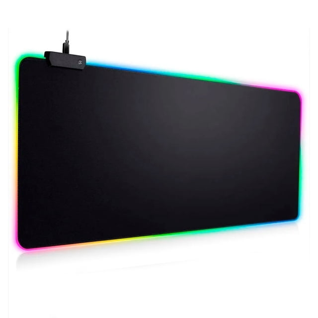 Alfombrilla de ratón Gamer RGB LED XXL 80 x 30 cm, 4 mm USB