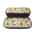 thumbnail image 5 of Lsque Gnomes Bees And Sunflowers Printed Big Capacity PU Leather Pencil Case Large Pencil Pouch Stationery Pen Bag Pencil Holder for Teen, 5 of 6