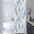 thumbnail image 3 of White Blue Ombre Stripe Window Privacy Film, Modern Abstract Moire Waves Static Cling UV Sun Blocking Heat Control Window Tint Day and Night, Non-Adhesive One Way Windows Privacy Cover 17.7''x78.7'', 3 of 7