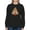 Black, variant on Tiki-Face Funny Tribal Design Women's Sweatshirt