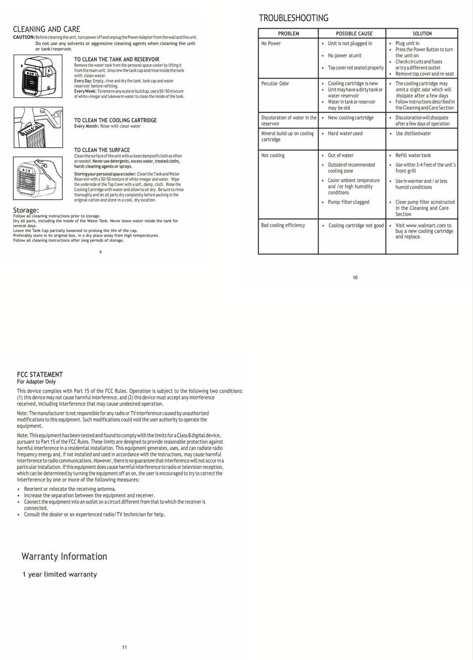 personal air cooler mainstays