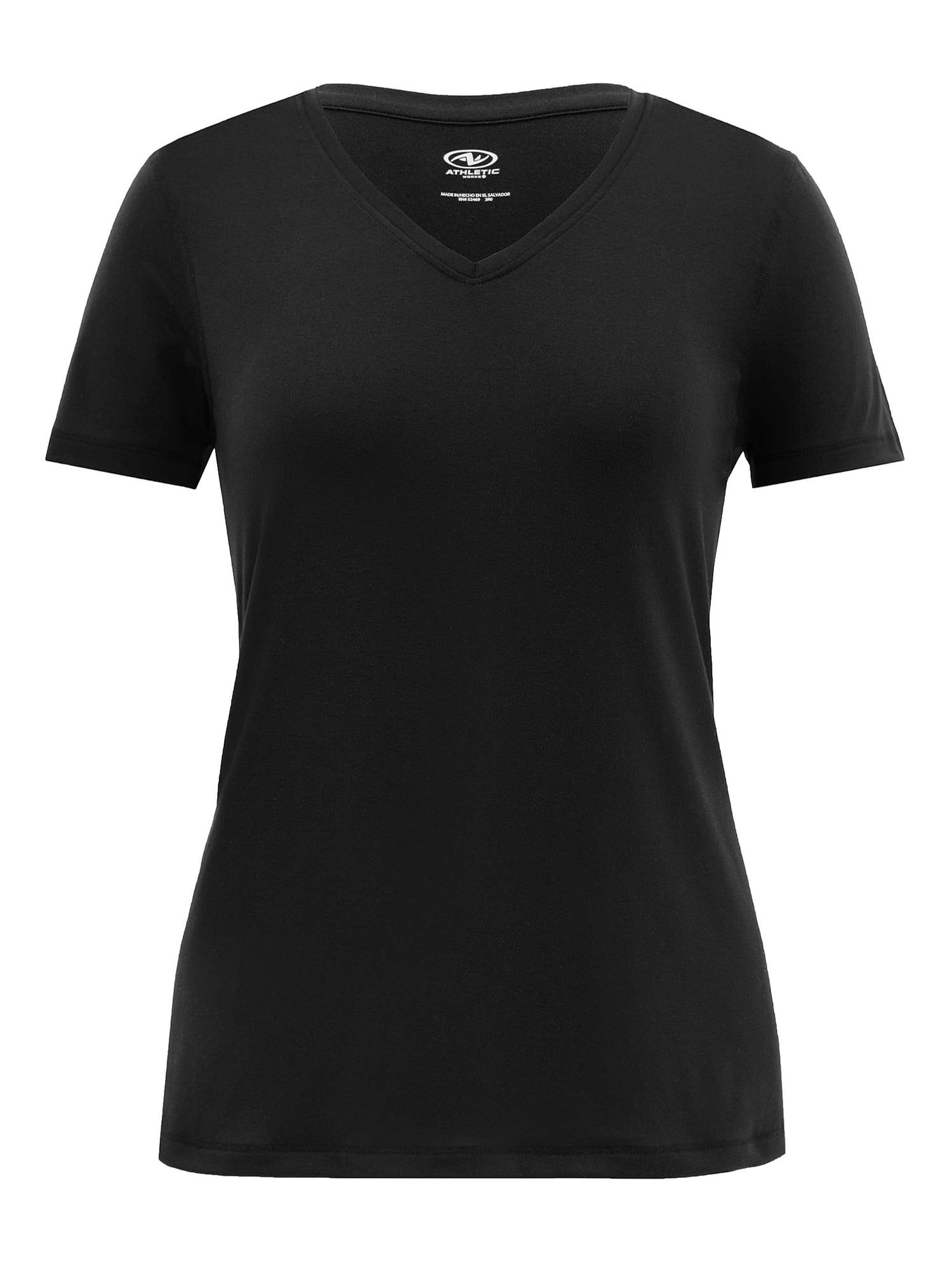 Athletic Works Women's Active V-Neck T-Shirt with Short Sleeves, 2-Pack, Sizes XS-XXXL