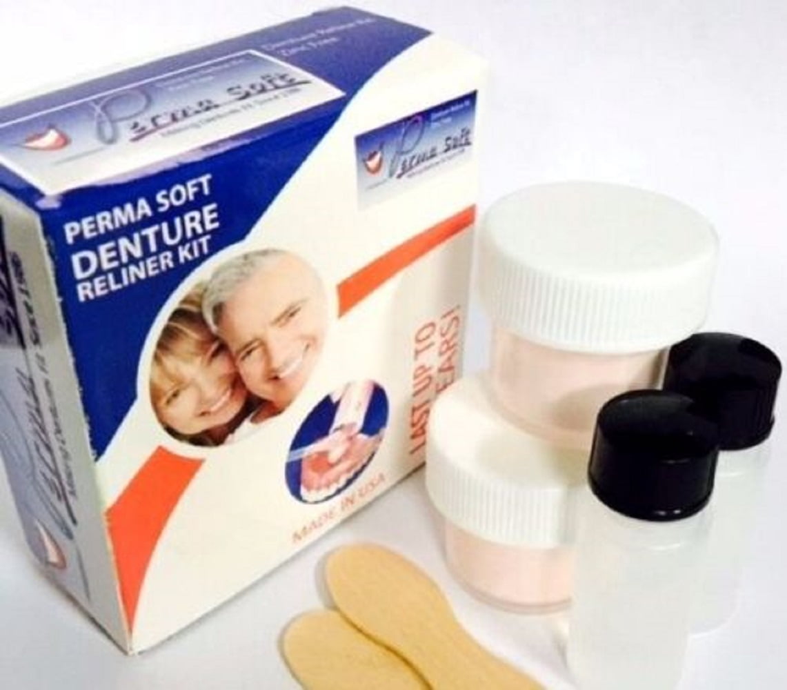PERMA SOFT Denture Reline DENTURE RELINER KIT 2 LINER KITS INCLUDED
