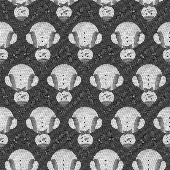 Ahgly Company Indoor Square Patterned Gray Cloud Gray Area Rugs, 7' Square