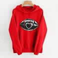 thumbnail image 2 of UTSJKR Football Sweatshirt for Women Game Day Graphic Hoodies Casual Long Sleeve 2025 Winter Fall Pullover Comfort Hoodie Red XXL, 2 of 4