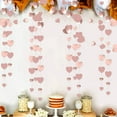 thumbnail image 4 of SPOKKI 63ft Heart Streamer Garland - Rose Gold & Pink Metallic Love Banner for Wedding, Bridal Shower, Anniversary, Valentines, Birthday, Mother’s Day Party Decorations (5 Pack, 4m/13ft Each), 4 of 7