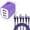 Purple, variant on Compatible for iPhone Charger, 3.1A Multi-Port Charger Block with 3 Pack USB Charging Cables 6FT, USB Charger Block Brick Cube Power Base Charger Station Compatible for iPhone, Green