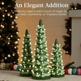 thumbnail image 4 of Minibee Retro Hand-Painted Ceramic Christmas Tree – 8" Tabletop Christmas Tree with Multicolor Lights, Battery Operated, 4 of 8