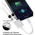 thumbnail image 2 of 2pack,Compatible for iPhone Headphone Adapter Double Compatible with Lightning Port to Audio Jack and Charger Earphone Charging Splitter 11 12Mini pro, 2 of 4