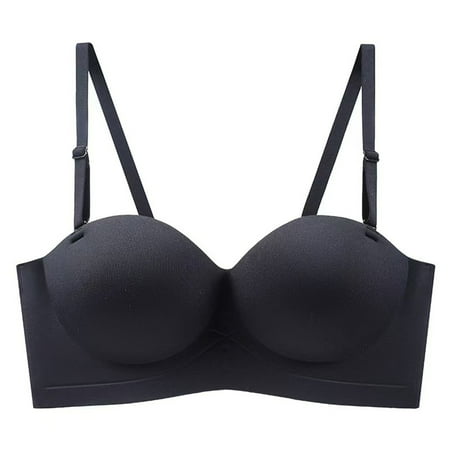 Womens Supportive Push Up Brassiere Seamless Back Closure Bra Half Coverage Bralettes Lady Workout Bras Minimizer Bra