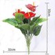 thumbnail image 5 of Highly realistic 21-head anthurium-red 26s, 5 of 5