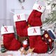 thumbnail image 3 of Calcetines navideños con letras rojas, blancas y verdes, adornos para árboles de Navidad, bolsas de regalo para decoración del hogar, Año Nuevo, 2024, 3 of 4