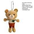 thumbnail image 7 of Key Ring Anti-fall Funny Fully Filled Decorative Ultra Soft Cartoon Teddy Bear Plush Bag Pendant Birthday Gift-Beige,C, 7 of 7