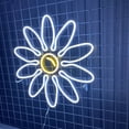 thumbnail image 3 of Glowneon Daisy Flower Neon Sign Decor, Plant Flower Shop Decor, 3 of 4
