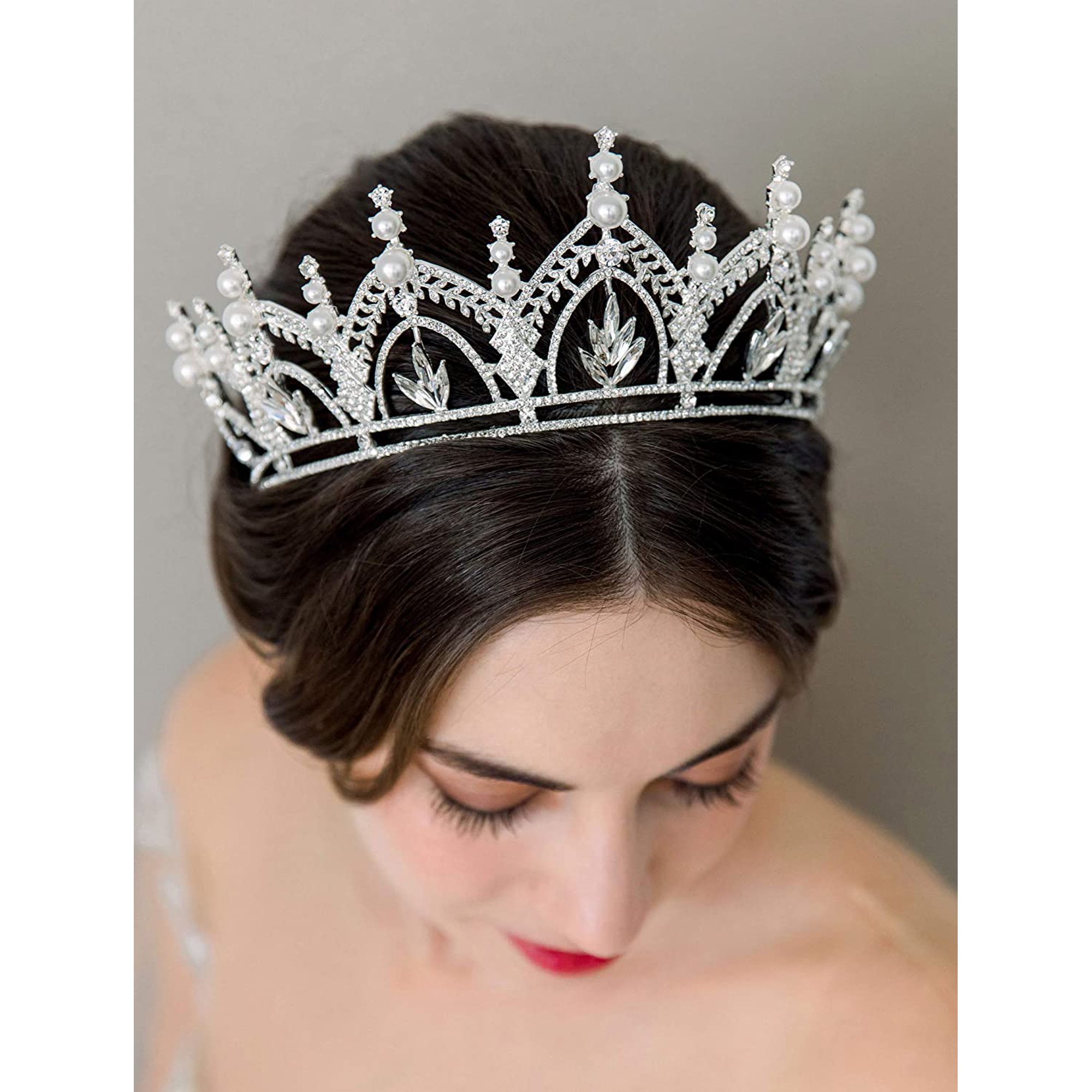 pearl wedding tiaras